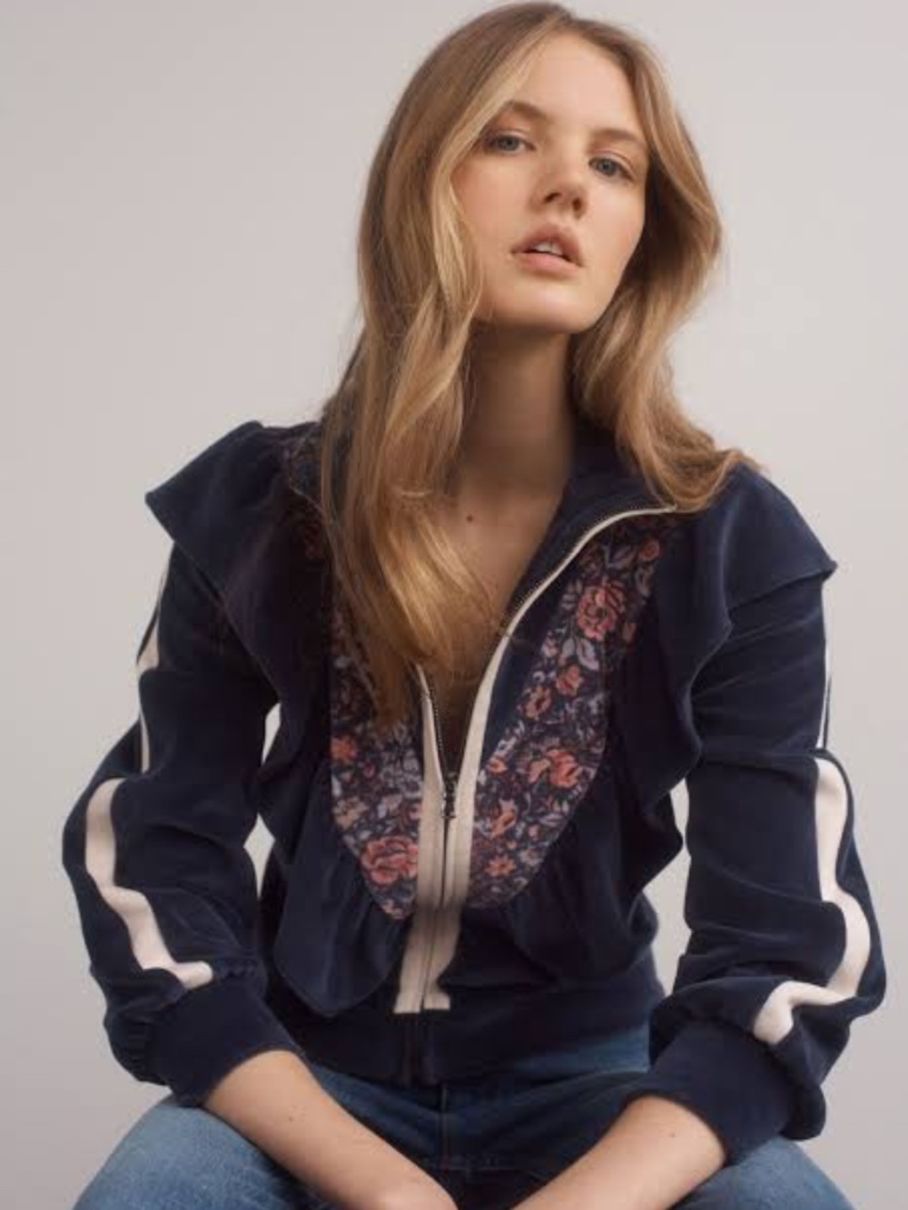 LA VIE BY REBECCA TAYLOR VELOUR JACKET SIZE M!